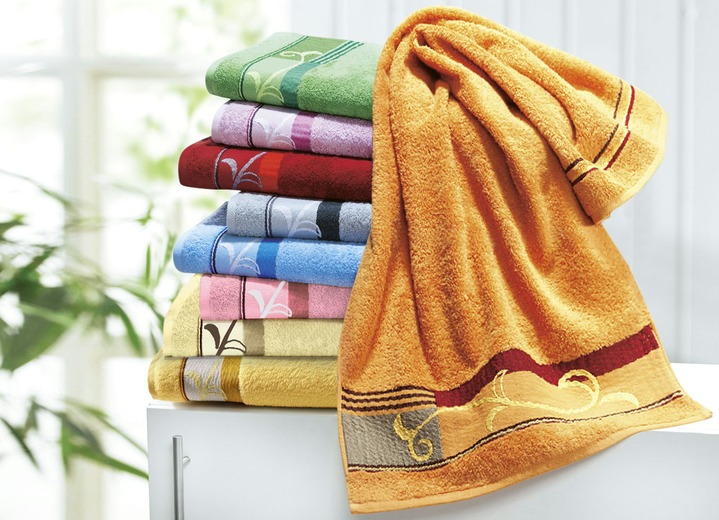 Handdoeken - Handdoeken met sierlijk geborduurde rand van Dyckhoff, in Größe 200 (1 handdoek 50/100 cm) bis 204 (1 handdoek, 70/140 cm), in Farbe ROSÉ