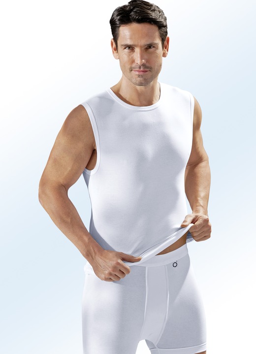 Onderbroeken - Pfeilring set van drie onderbroeken, van fijne jersey, wit, in Größe 004 bis 011, in Farbe WIT Ansicht 1