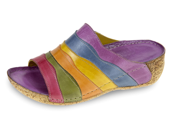 Sandalettes & slippers - Gemini muiltjes met een slimme uitstraling, in Größe 036 bis 042, in Farbe VIOLA-MULTICOLOR Ansicht 1