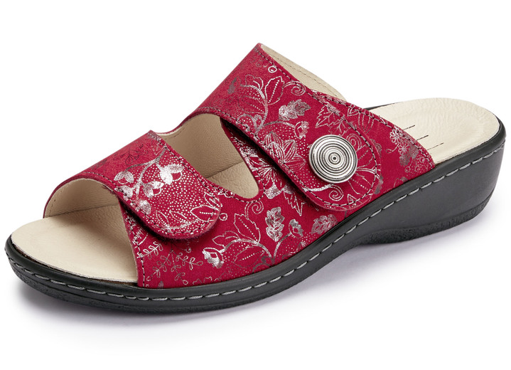 Sandalettes & slippers - Muiltjes van ELENA EDEN met een delicate metallic glans, in Größe 036 bis 043, in Farbe ROOD Ansicht 1