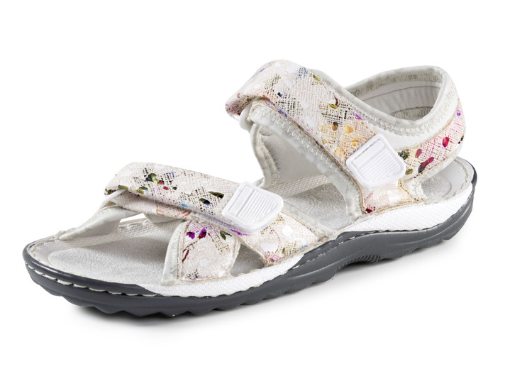 Sandalettes & slippers - ELENA EDEN sandaal met speelse print, in Größe 036 bis 042, in Farbe ECRU-BUNT Ansicht 1