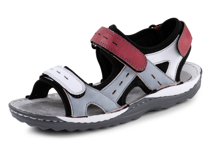 Sandalettes & slippers - ELENA EDEN trekkingsandaal gemaakt van elastisch materiaal en kunststof, in Größe 036 bis 042, in Farbe BLEU-WEISS-ROT Ansicht 1